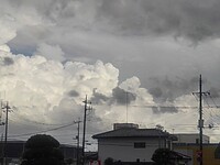 街中で見られた雨上がりの入道雲