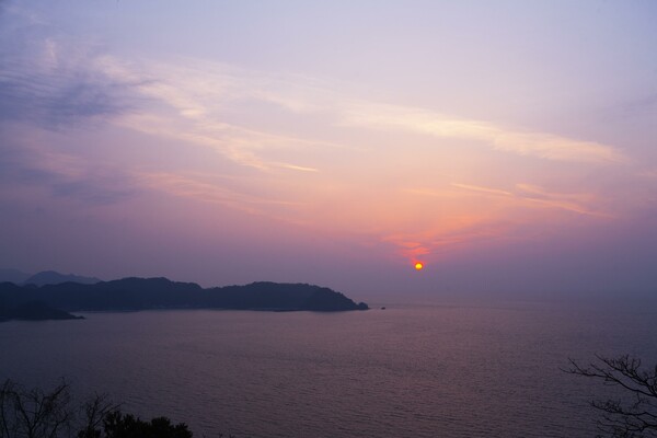 日本海の日没！