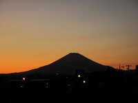 夕方の富士山