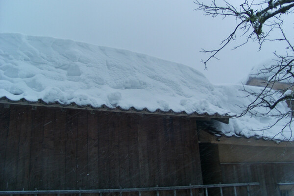 屋根の雪下ろし