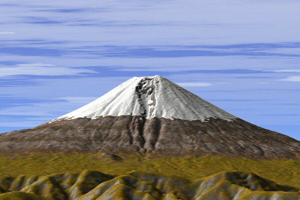 新雪の富士山です（いたずら）