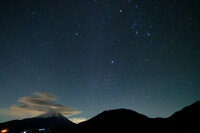 富士山と冬の星座
