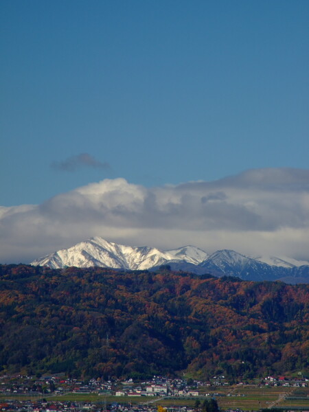 朝日岳　初冠雪