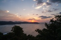 羽尾岬に日没！
