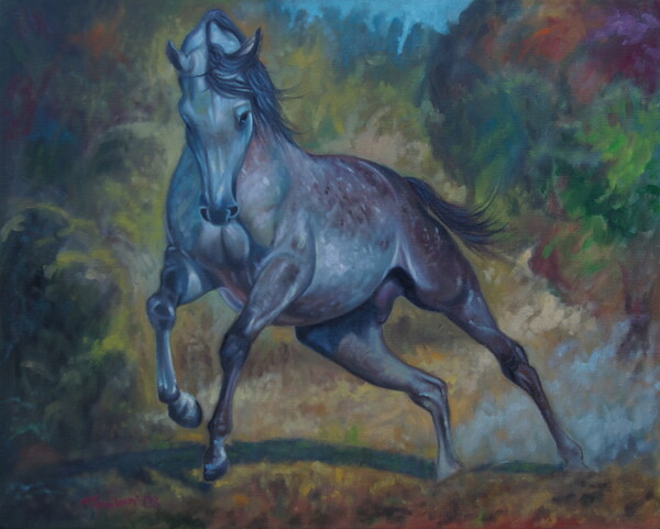 I worship to paint horses.