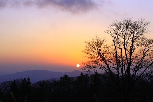茶臼山の夕日