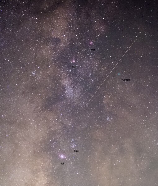 秋の天の川３_スワン彗星を添えて