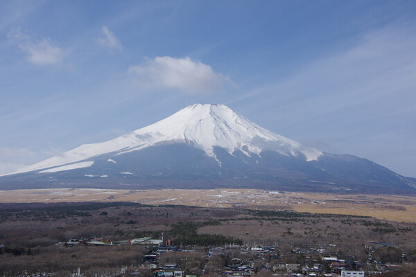 山中湖　丘から富士