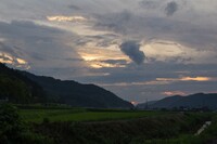 雨降りの後の夕焼け・・。