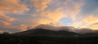 パノラマ画像:浅間山の夕焼け