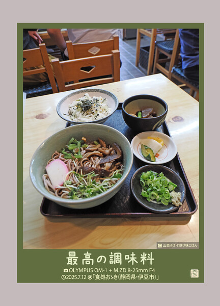 最高の調味料(山菜そば)