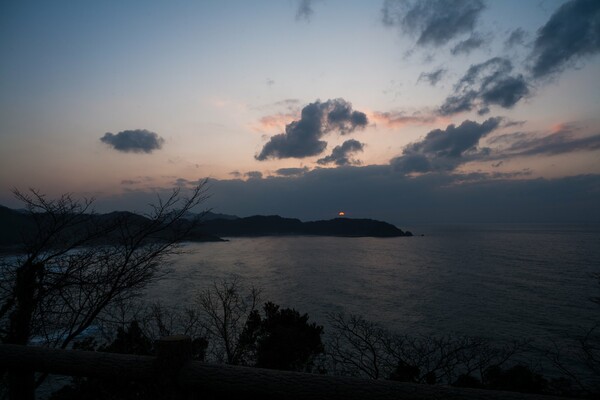 陸上岬の日没!