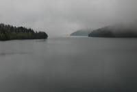 霧雨の然別湖①