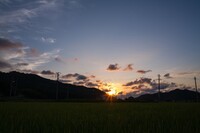 日没前の夕焼け。