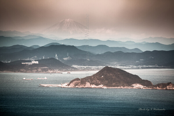 三重県伊勢方面からの富士山です