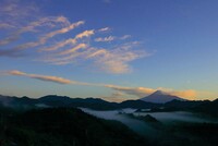 雲海焼け始め