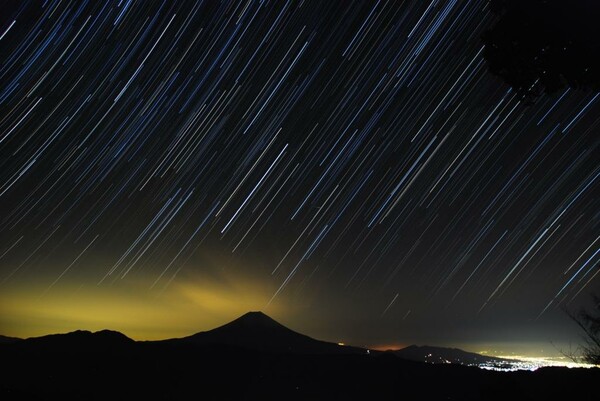 七面山　星降る富士山☆