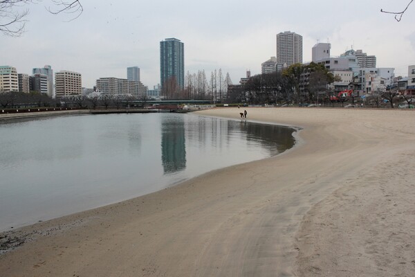 大阪市内の砂浜