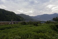 蒲生川と国道