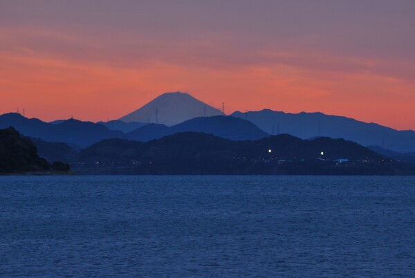 湖西市から富士を望む