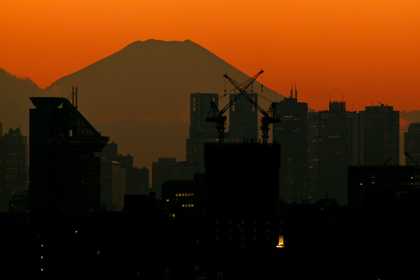 新宿と富士山