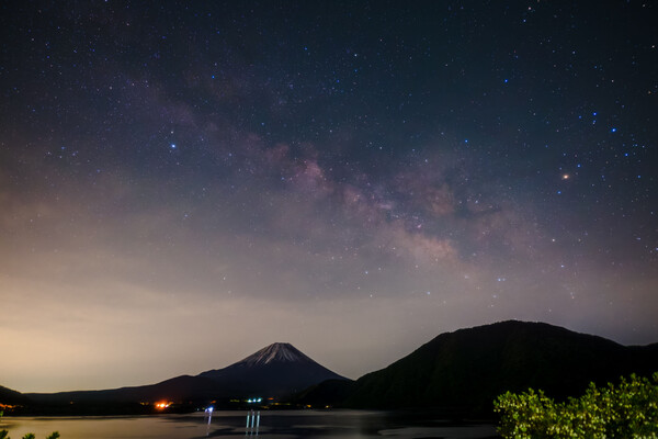 富士山上の天の川銀河