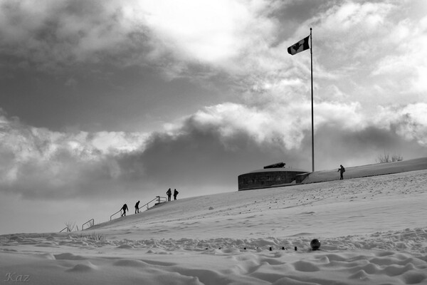 【白黒写真】ケベックシティの冬
