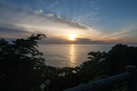 陸上岬からの日本海の夕焼け。
