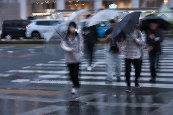 街の雨