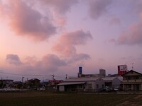 定点の夕焼雲