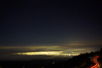 富士からの静岡の夜景