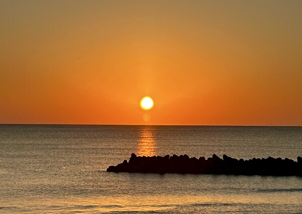 日本海の夕日