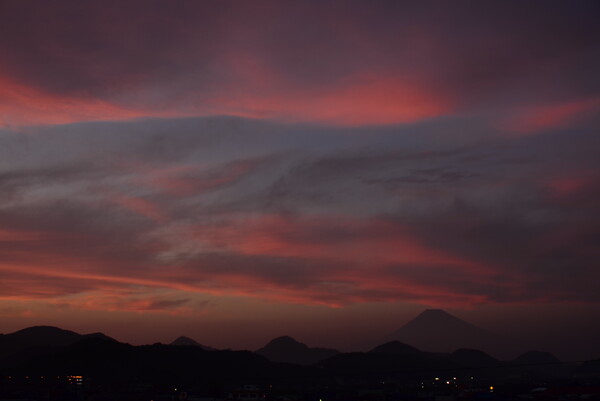今日の夕景富士山　20101114
