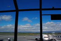 空と雲・空港の普通の風景
