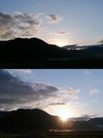 日の出前と日の出 : QV-2900UX