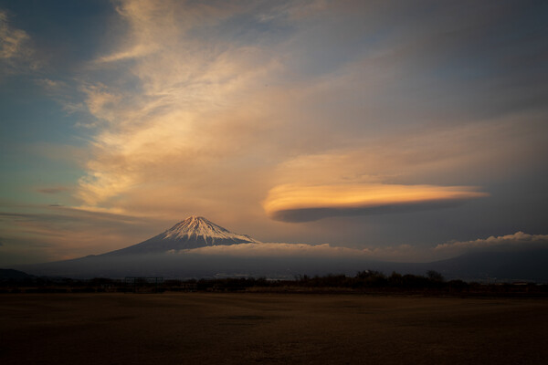 富士山夕景　３月１日