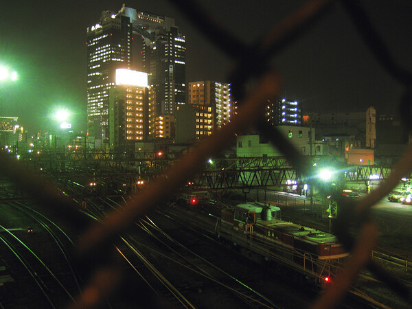 大阪JR貨物線の夜