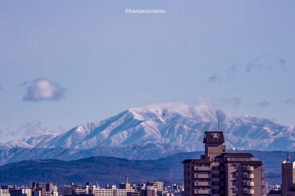 【初撮】雪を被った恵那山
