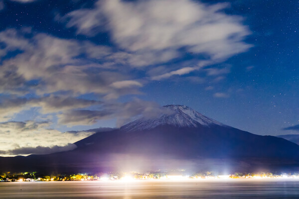 富士山とスワン彗星