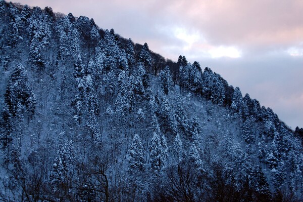 群青の雪景色