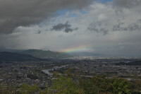川中島に虹を見る
