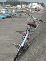 港の自転車