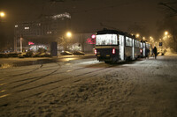 雪の路面電車