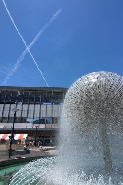 岡山駅の噴水