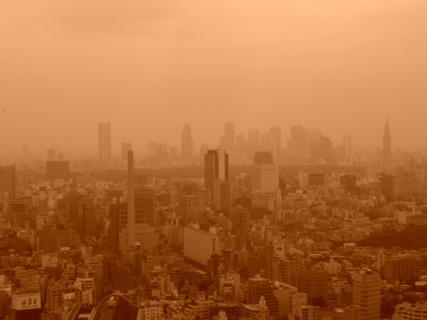 渋谷新宿方向遠景　レトロモード