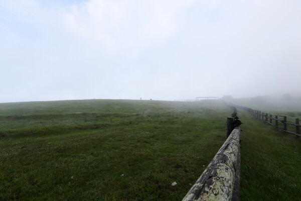 高ボッチ牧場の霧の朝