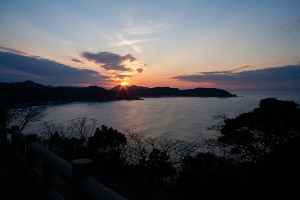 日本海の夕焼け
