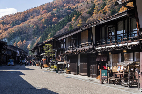 秋色の宿場町