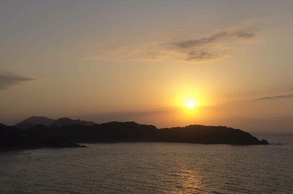 日本海の夕焼け。
