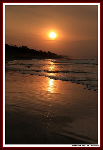 砂丘海岸の夕日